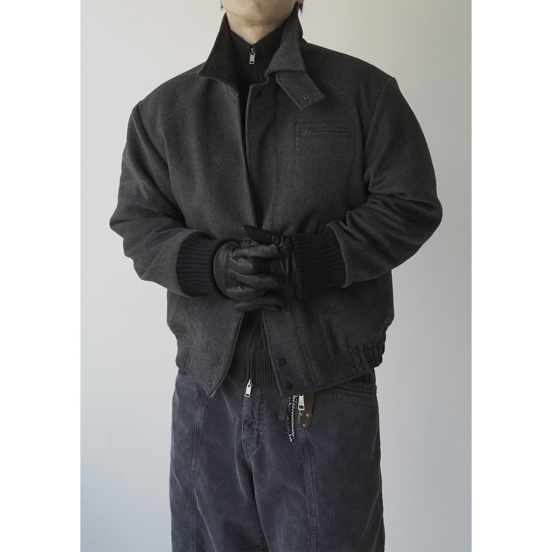 (2) 시도 울 블루종 차콜 상품이미지4