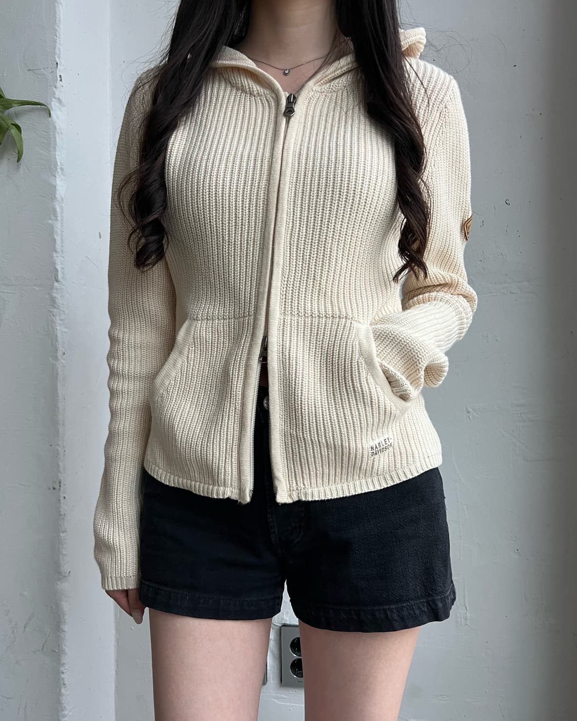 할리데이비슨 니트 후드 집업 상품이미지3