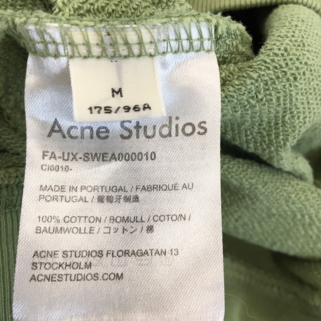 아크네 스튜디오 포바 그린 스웻셔츠 M 상품이미지6