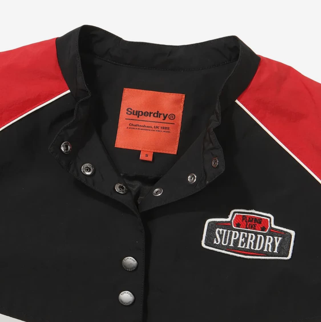 슈퍼드라이 나일론 레이싱 크롭 자켓 레드 상품이미지4