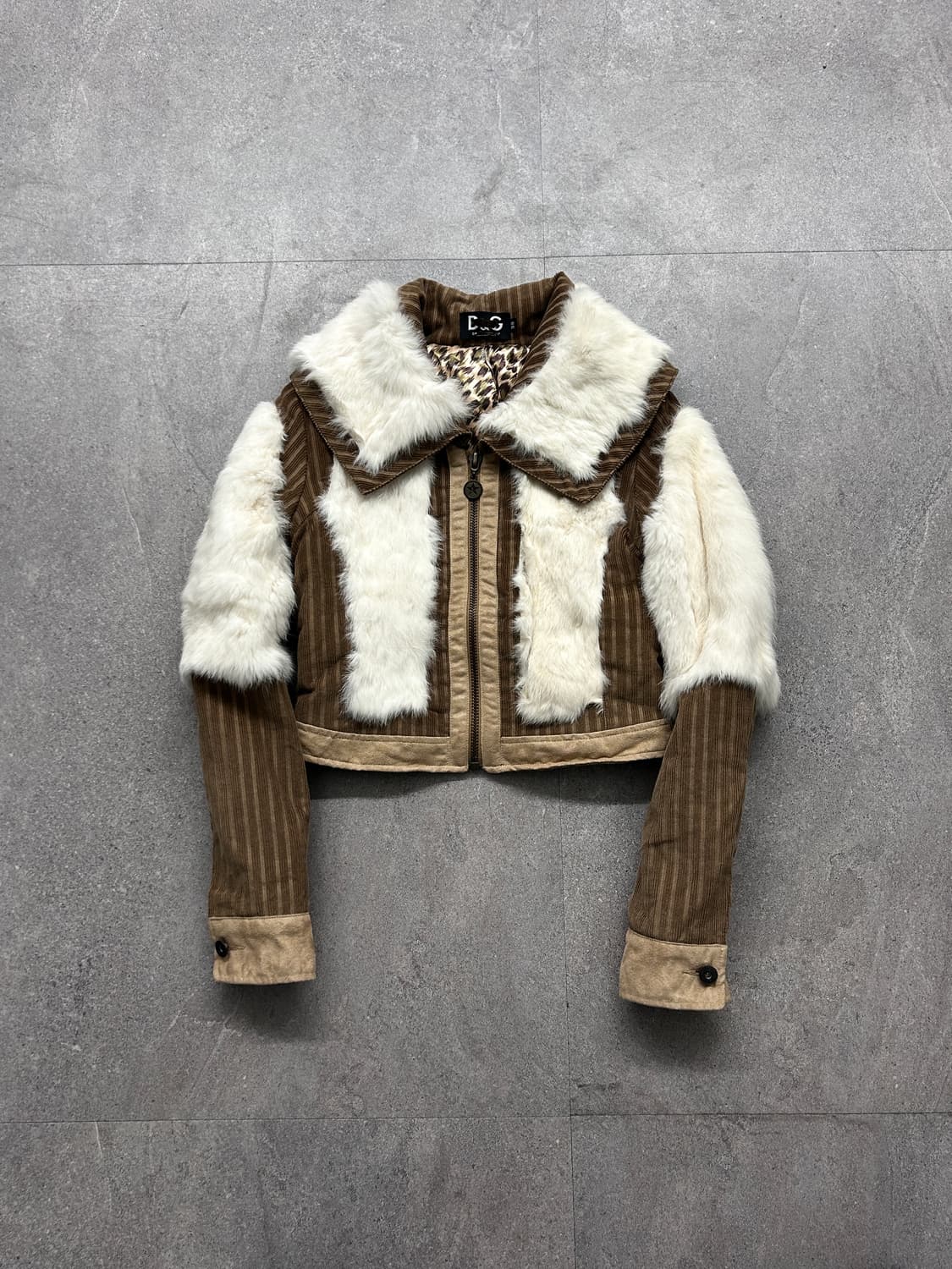 D&G 시어링 백크로스 하이넥 봄버 자켓 상품이미지2