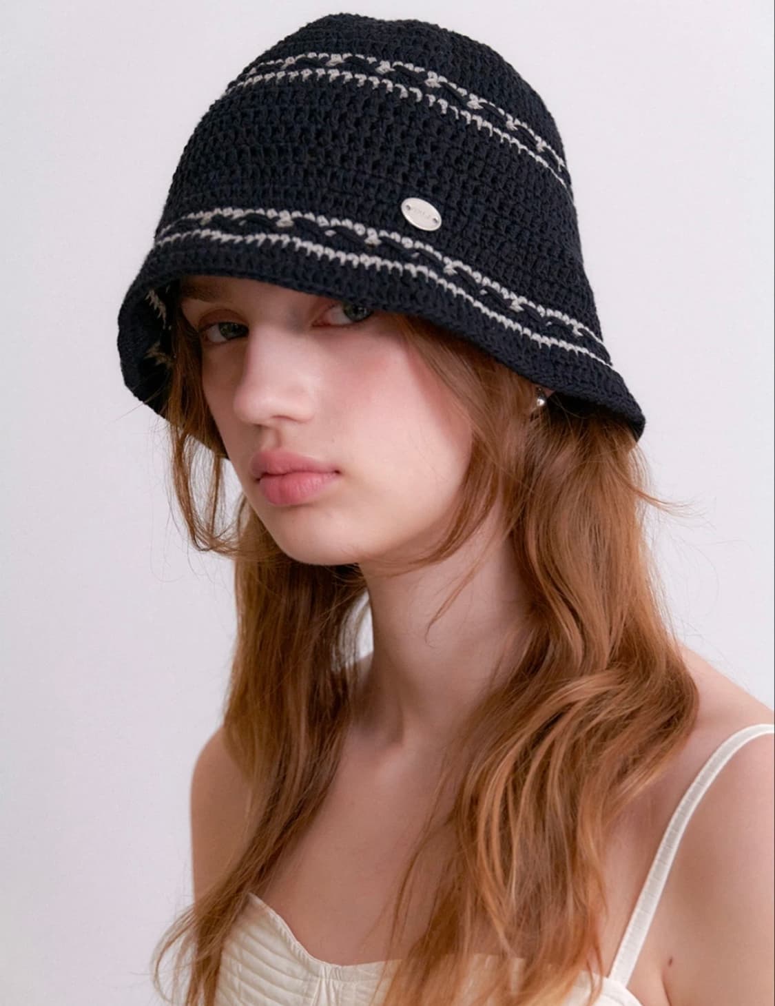 오블라 핸드 크로셰 코튼 버킷햇 상품이미지2