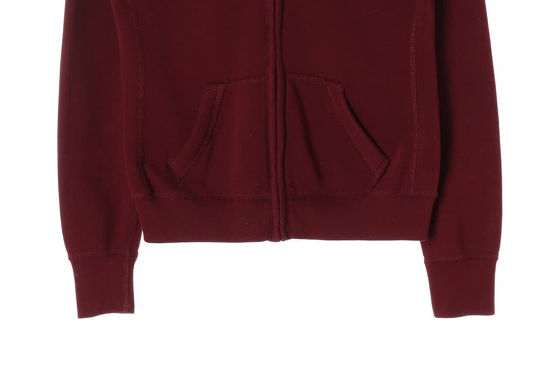 아베크롬비 버건디 레터링 후드 집업 M 상품이미지4