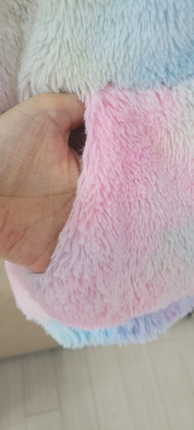 (여아140사이즈)신디키즈 도톰 무지개 후리스 상품이미지5