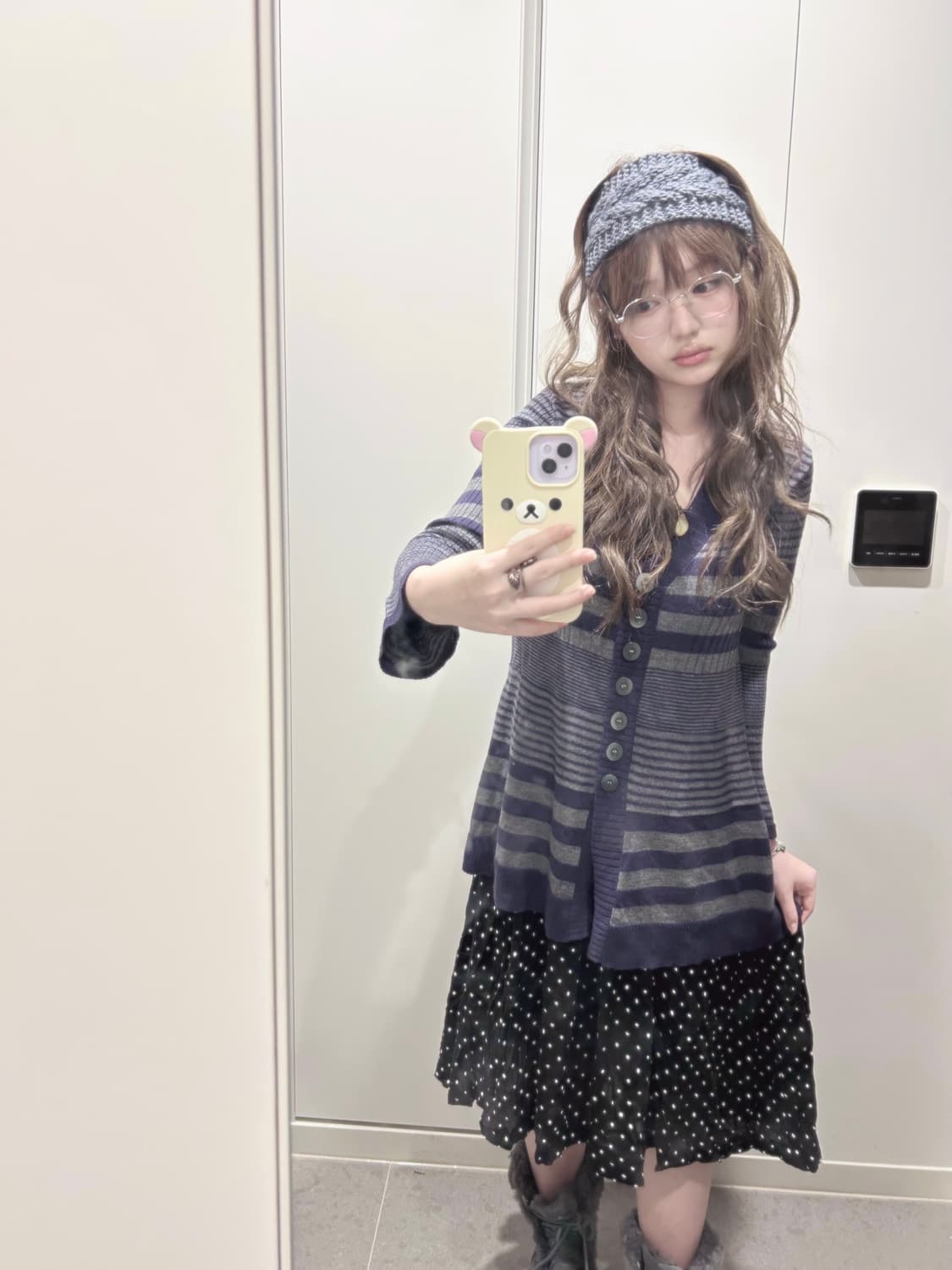 빈티지 윔지코어 포도 너드 코디 세트 모리걸 니혼진 히피 하구미 상품이미지1