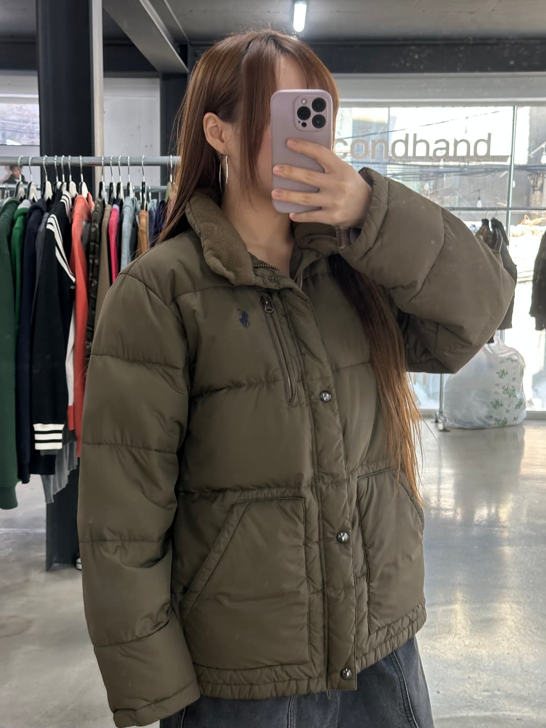 폴로랄프로렌 포니 덕다운 패딩 브라운 상품이미지1