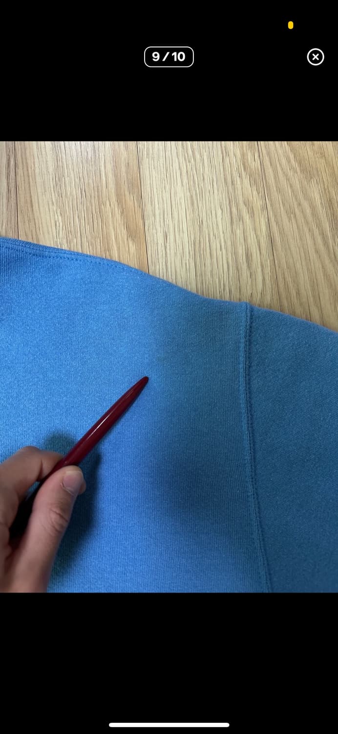 90s 빈티지 러셀 후드 베이비 블루 M 상품이미지9