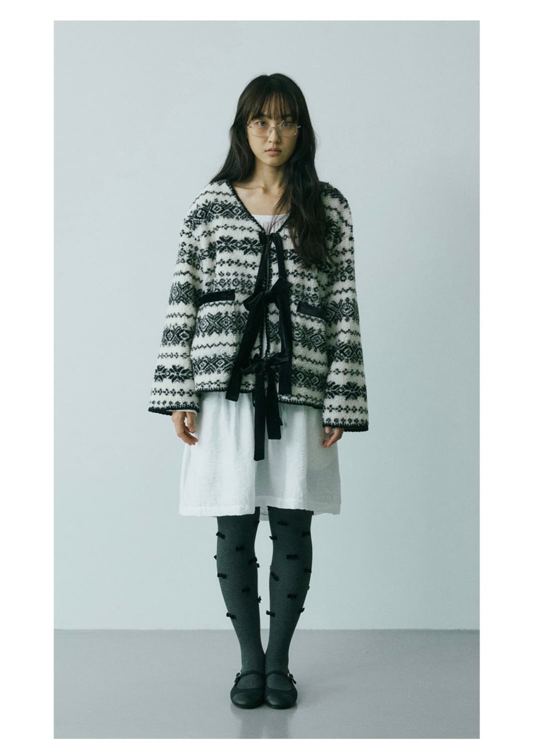 호쿠스포쿠스 Nordic Fleece Cardigan (Black) 상품이미지2