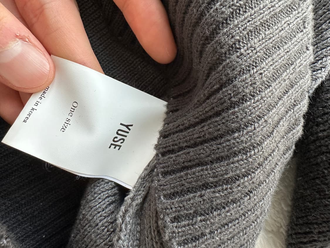 Yuse(유즈) 핑거홀 니트 후드티 상품이미지3