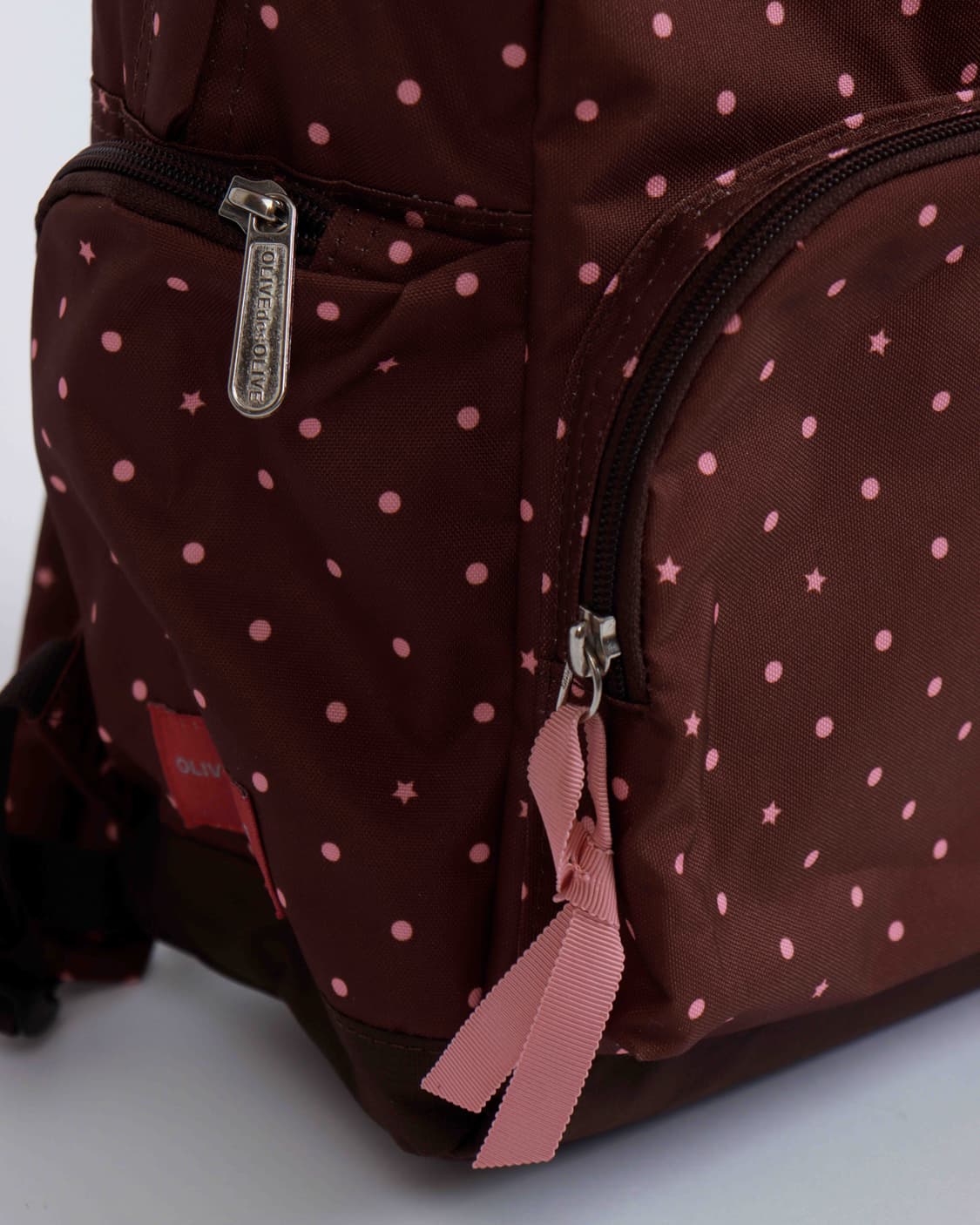 [OLIVE des OLIVE] 핑크 브라운 폴카도트 백팩 상품이미지4
