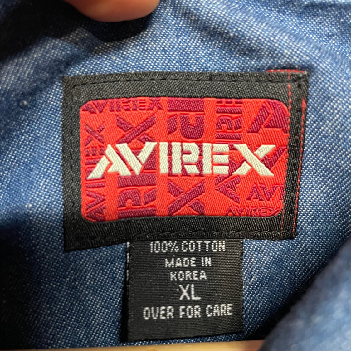 아비렉스 빅로고 데님 셔츠 자켓 상품이미지9