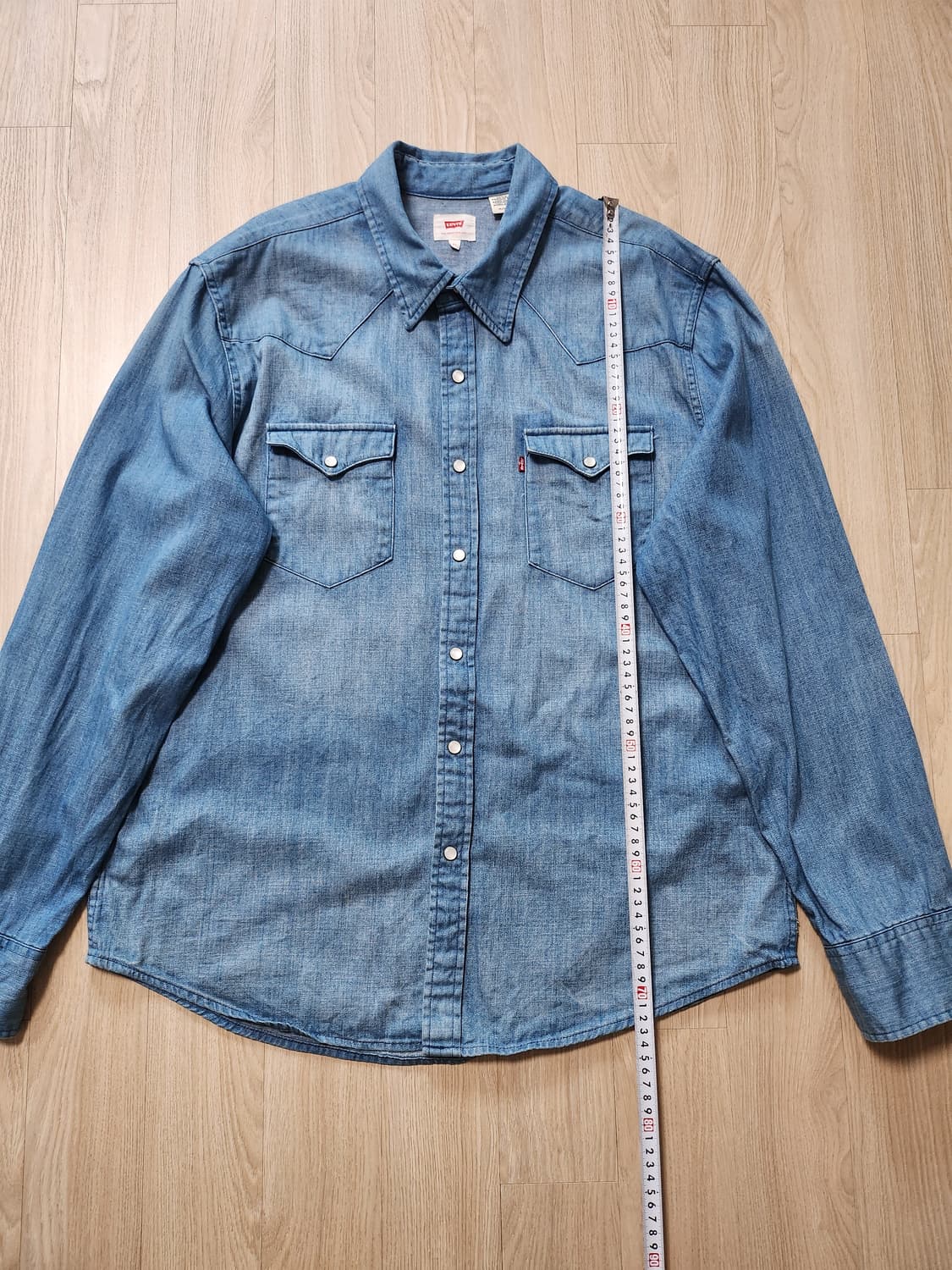 리바이스 워싱데님셔츠 (XL 상품이미지6