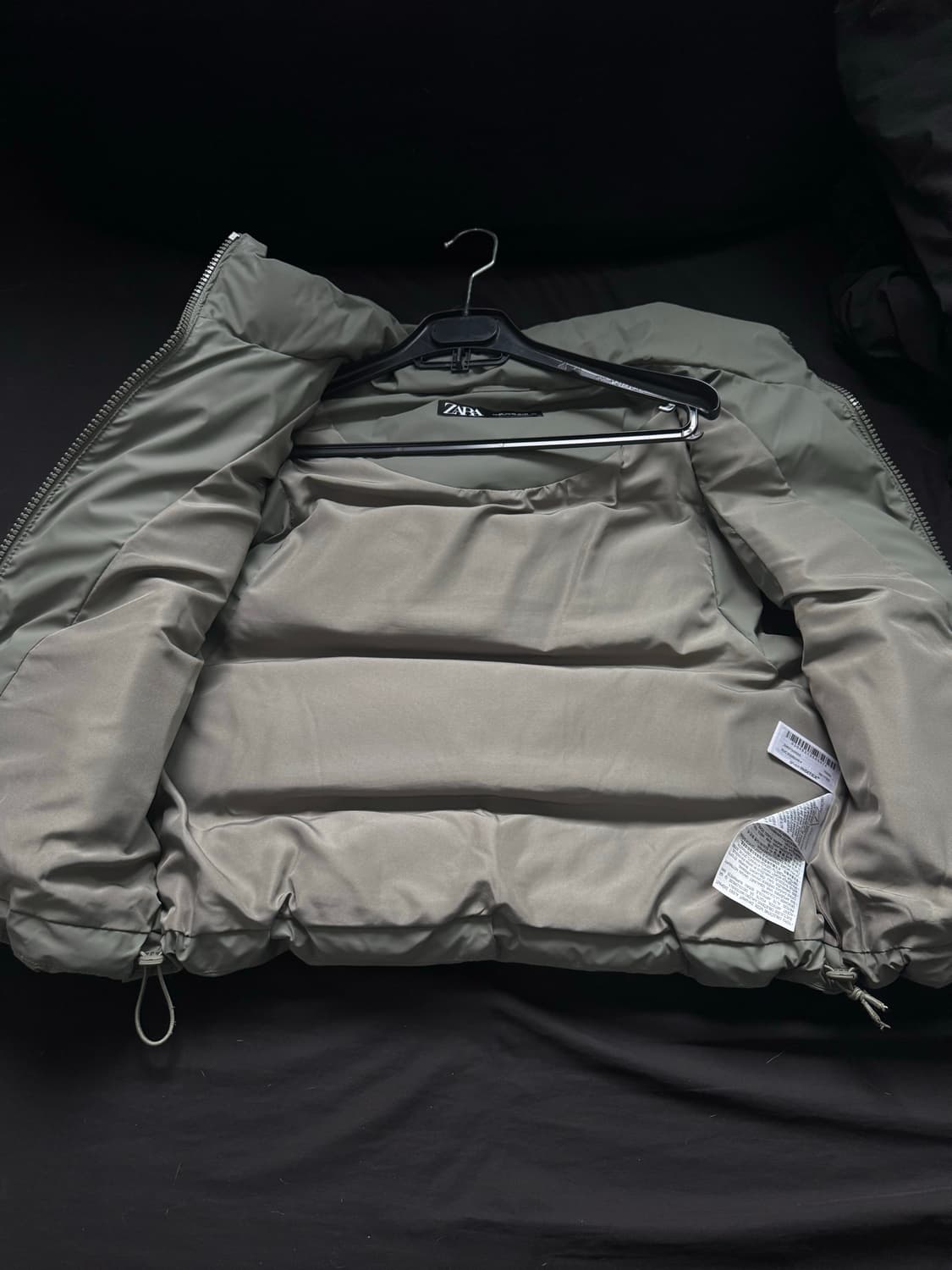 자라 패딩조끼 카키 상품이미지3