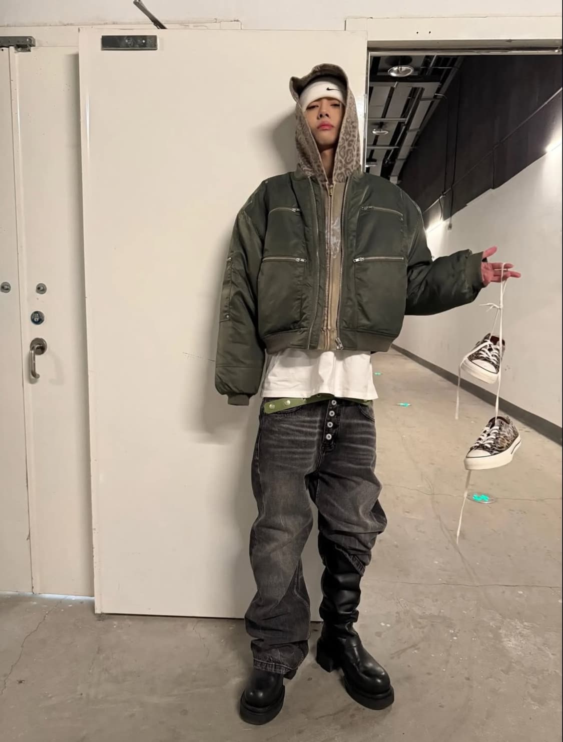 아이필럭키 빅 더블 카펜터 팬츠 데님 L 상품이미지1