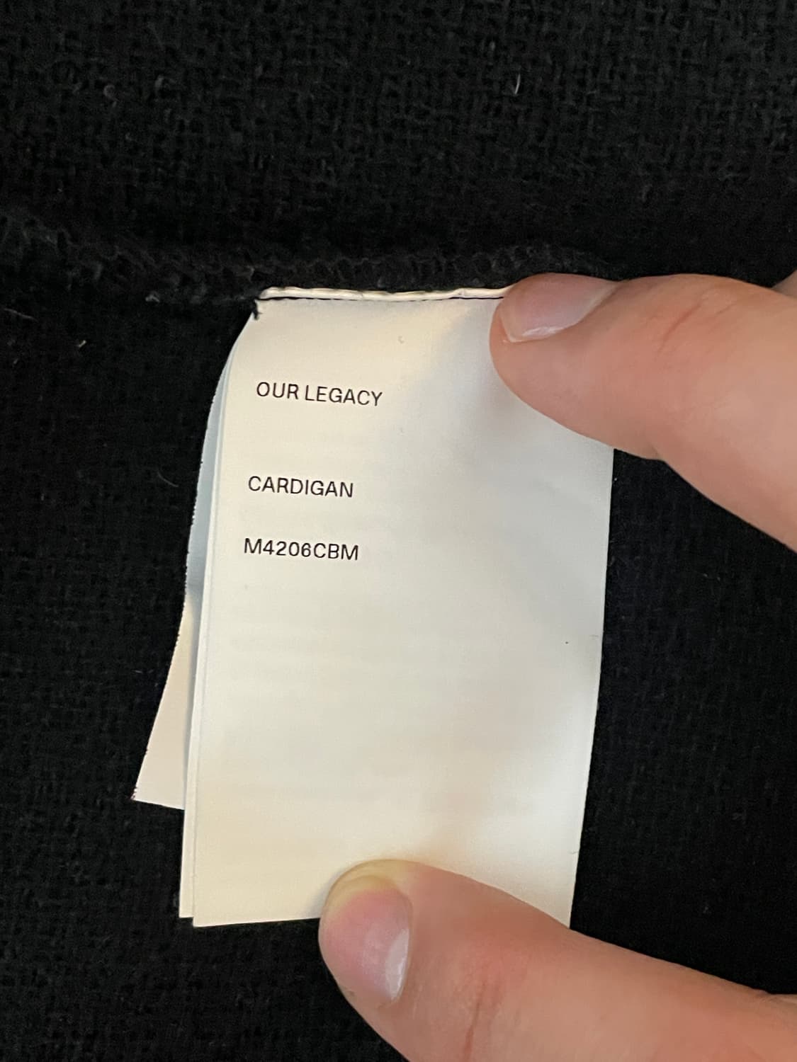 Our Legacy 모헤어 가디건 블랙 상품이미지5