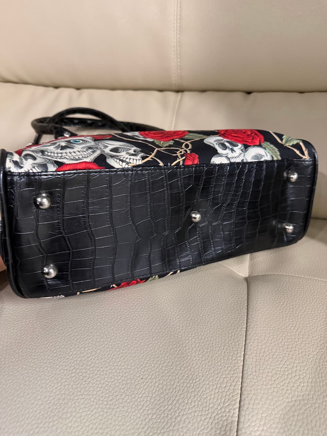 skull & roses printing shoulder bag 상품이미지7