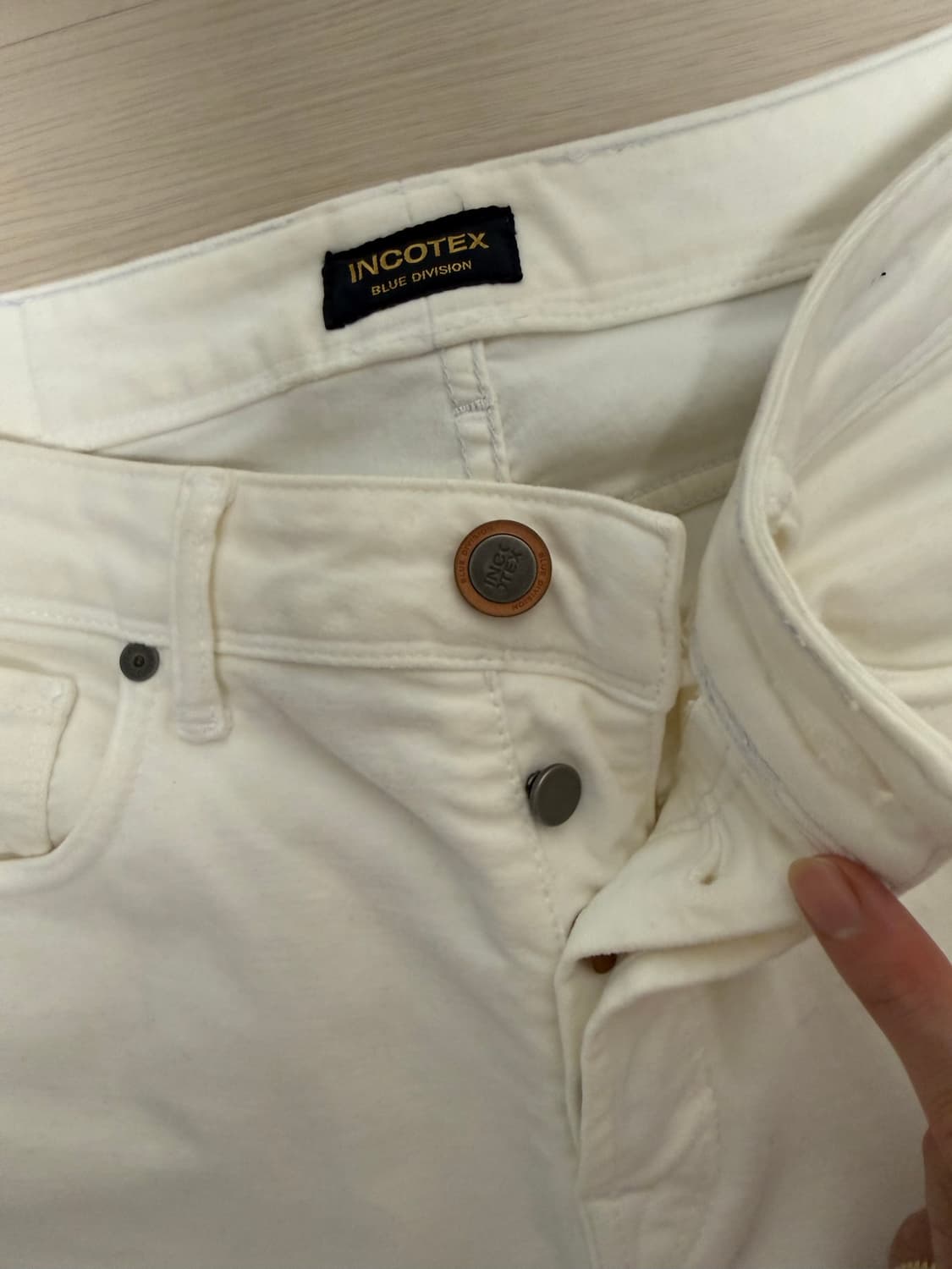 슬로웨어 인코텍스 몰스킨 화이트데님 31사이즈 상품이미지3
