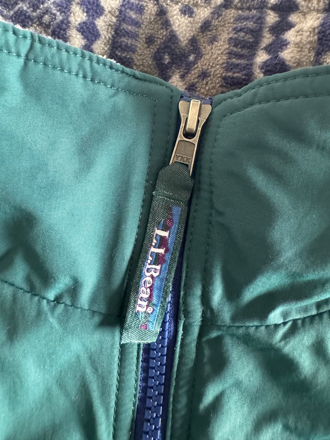 [L] 엘엘빈 ll bean 아즈텍 라이닝 웜업 자켓 그린 상품이미지4