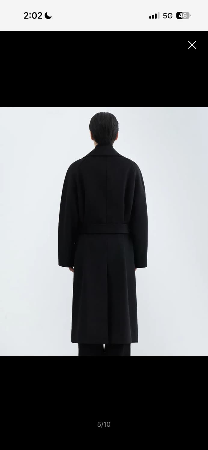 무신사 스탠다드 캐시미어 블랜드 더블 로브 코트 상품이미지6