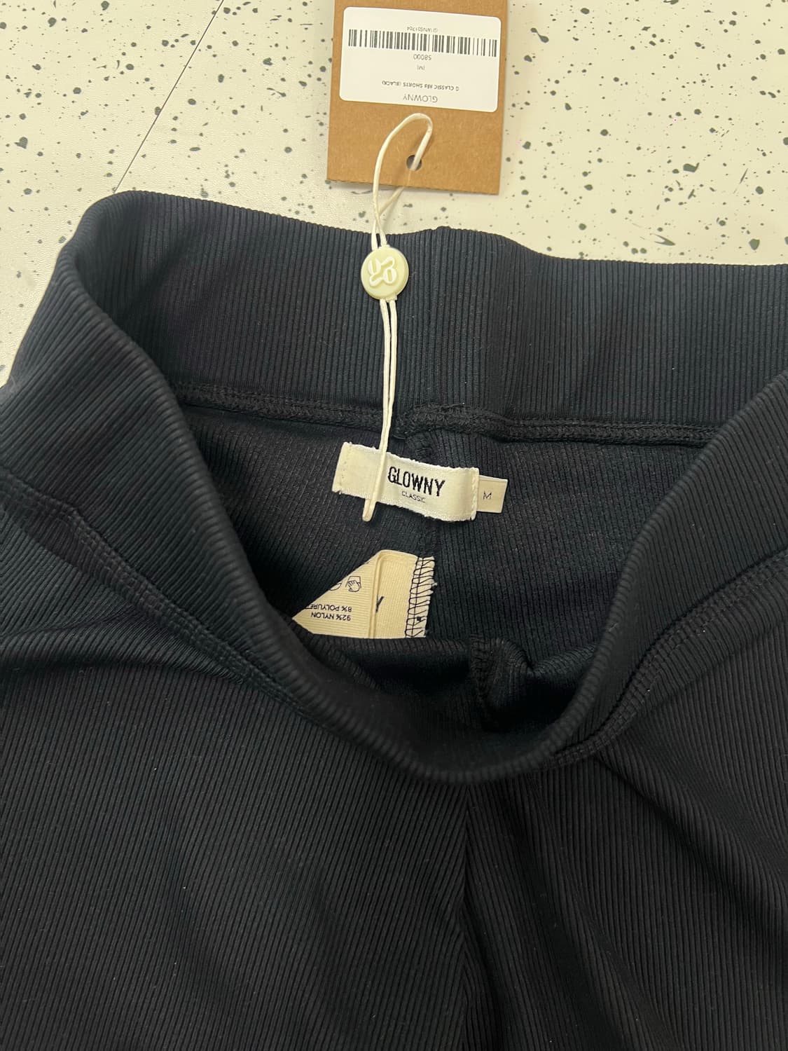 [새상품, 택ㅇ] 글로니 g classic rib shorts 블랙 M 상품이미지3