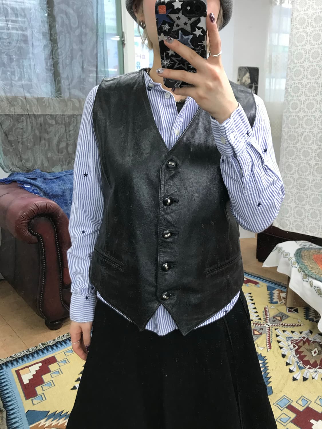 빈티지 소가죽 베스트 자켓 (Z1022)  상품이미지1