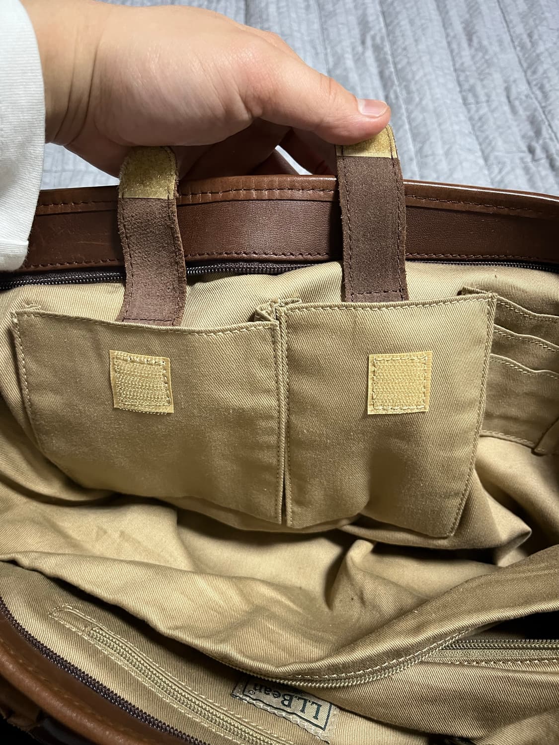 L.L Bean 엘엘빈 에스닉 패턴 레더 토트백 상품이미지10