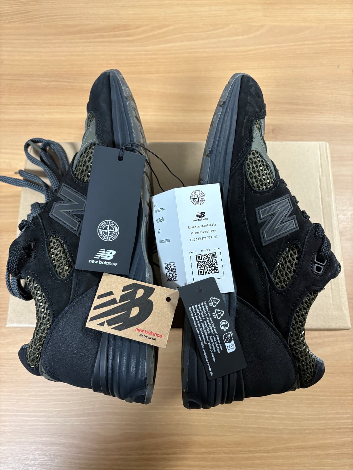 뉴발란스x스톤 아일랜드 991v2 올리브 블랙 280 상품이미지6