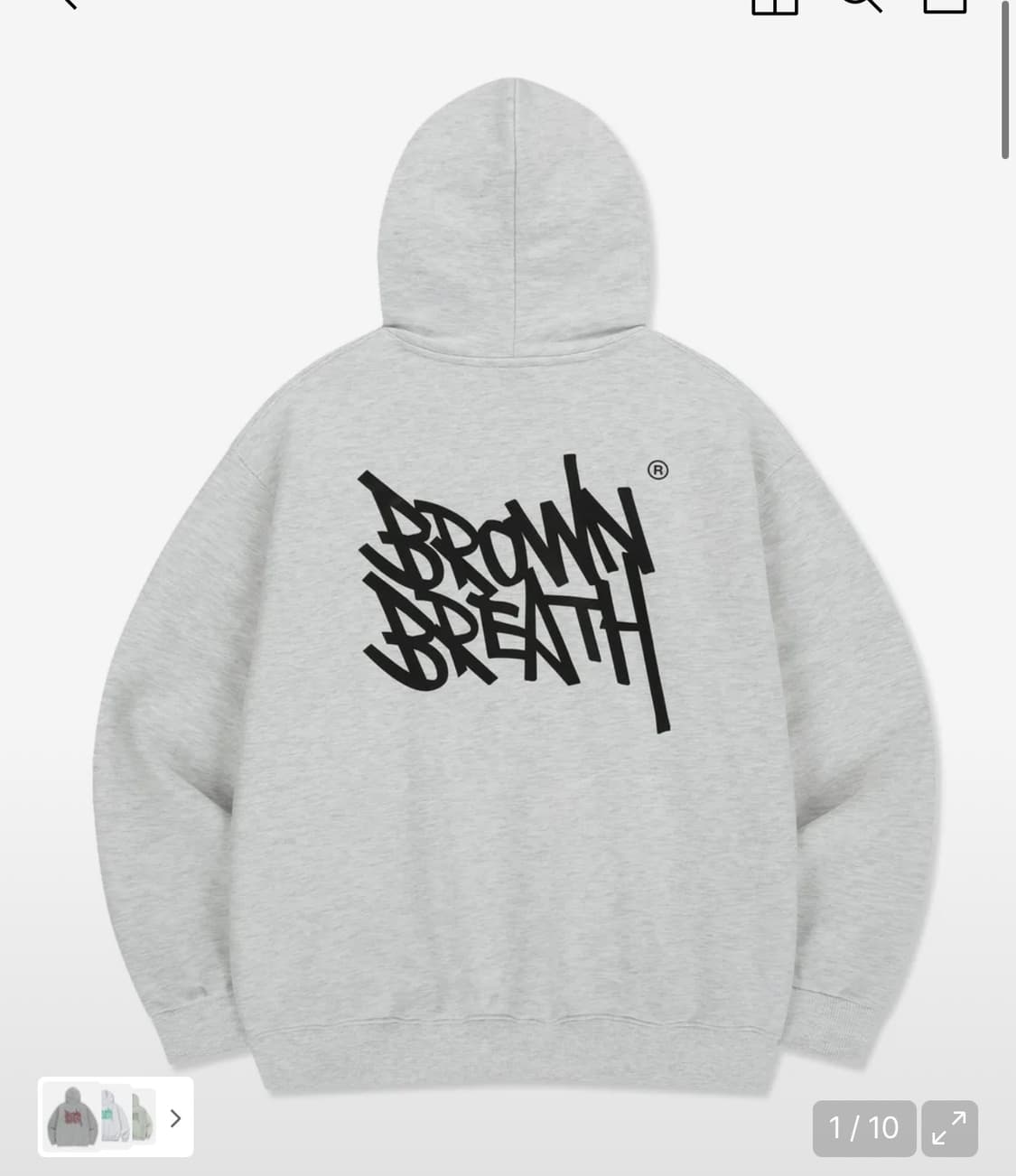 브라운브레스 애쉬 후드티 상품이미지1