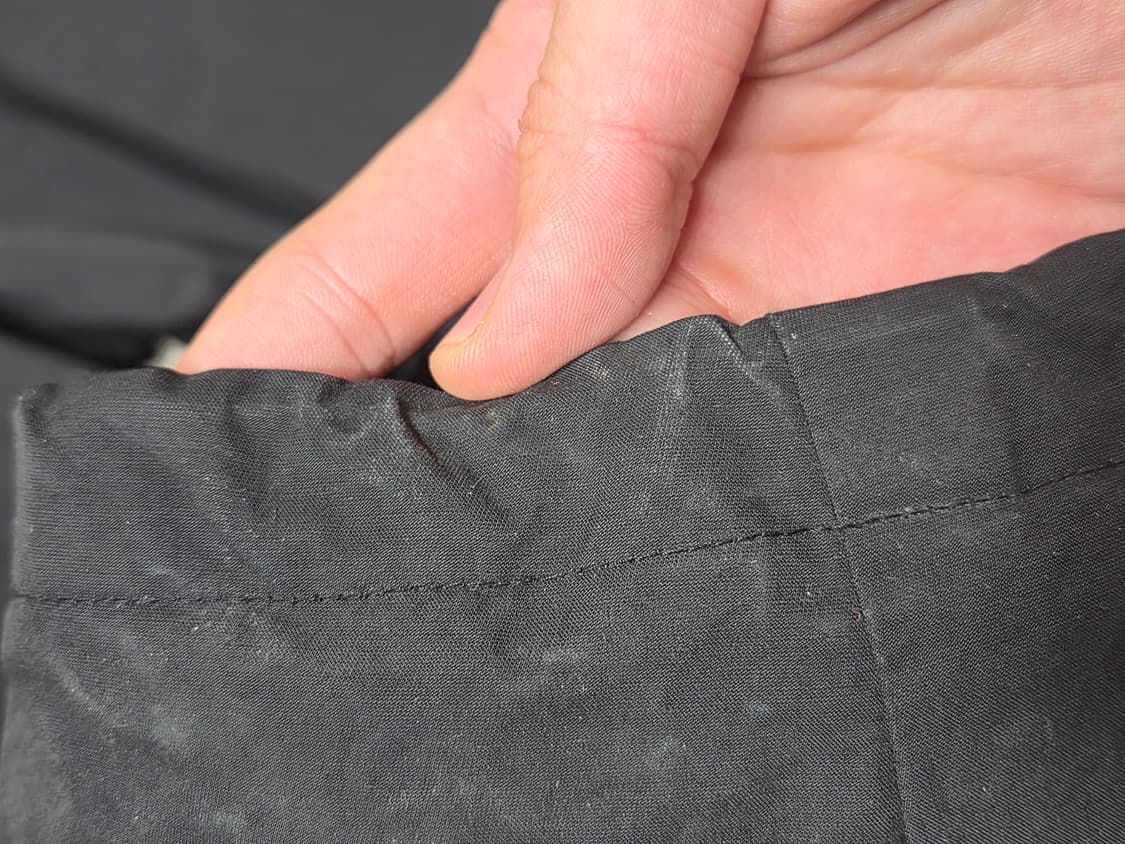 M) 아모멘토 드로우스트링 와이드 퍼티그 팬츠 블랙 상품이미지6