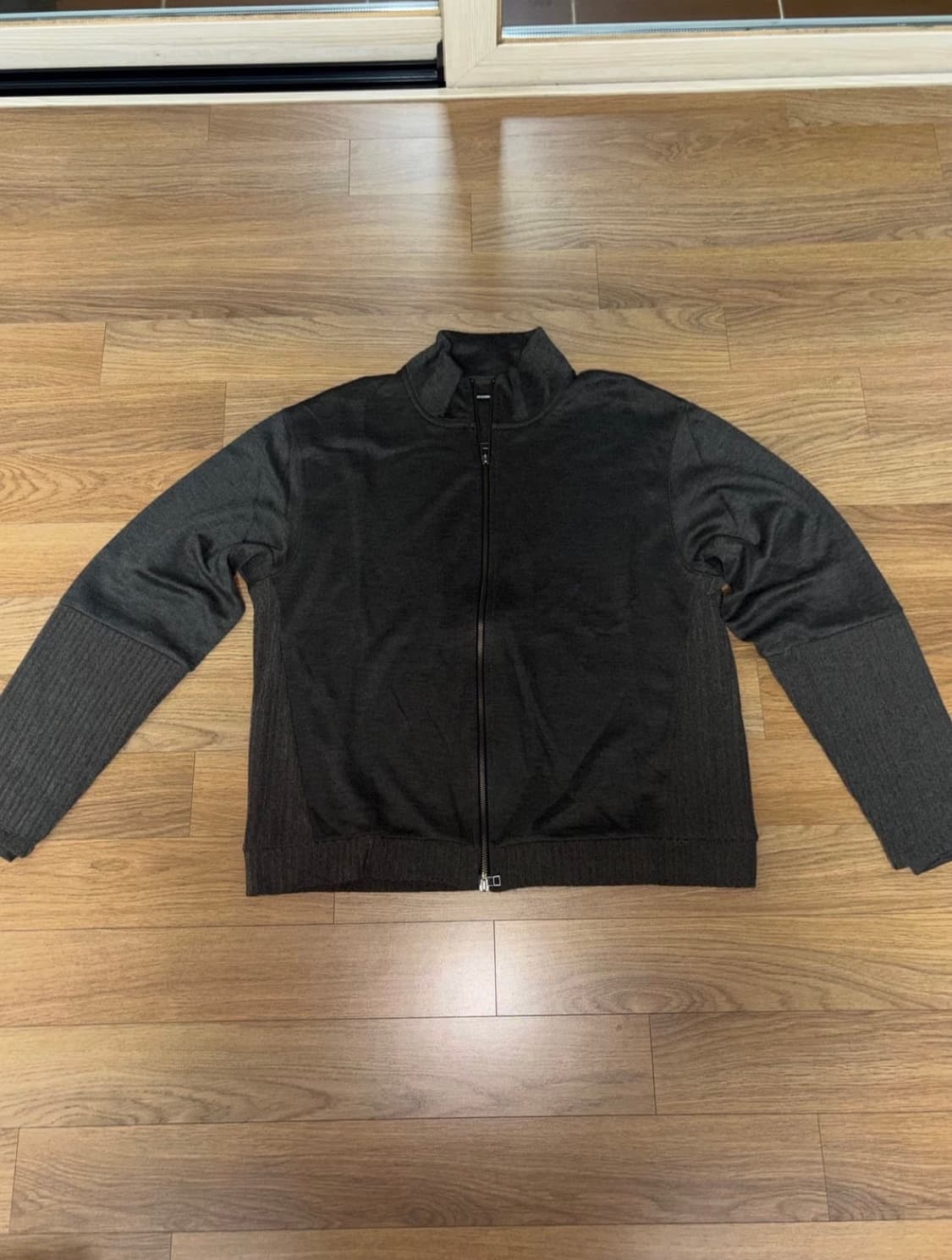 해칭룸 더블 슬리브 트랙 가디건 다크 카키 (5-XL) 상품이미지2