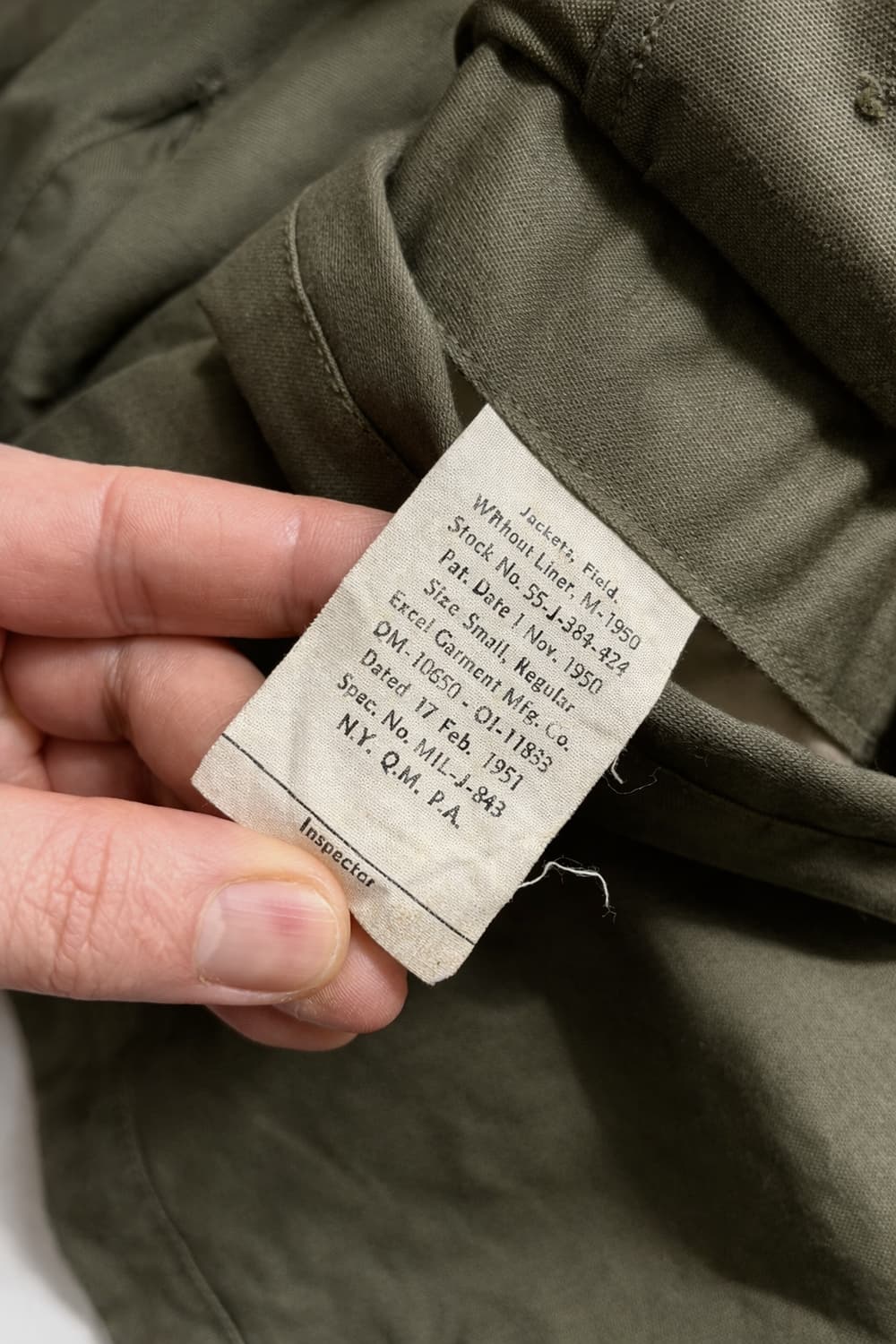 50s 미군 M-50 필드 자켓 S-R 데드스탁 상품이미지7