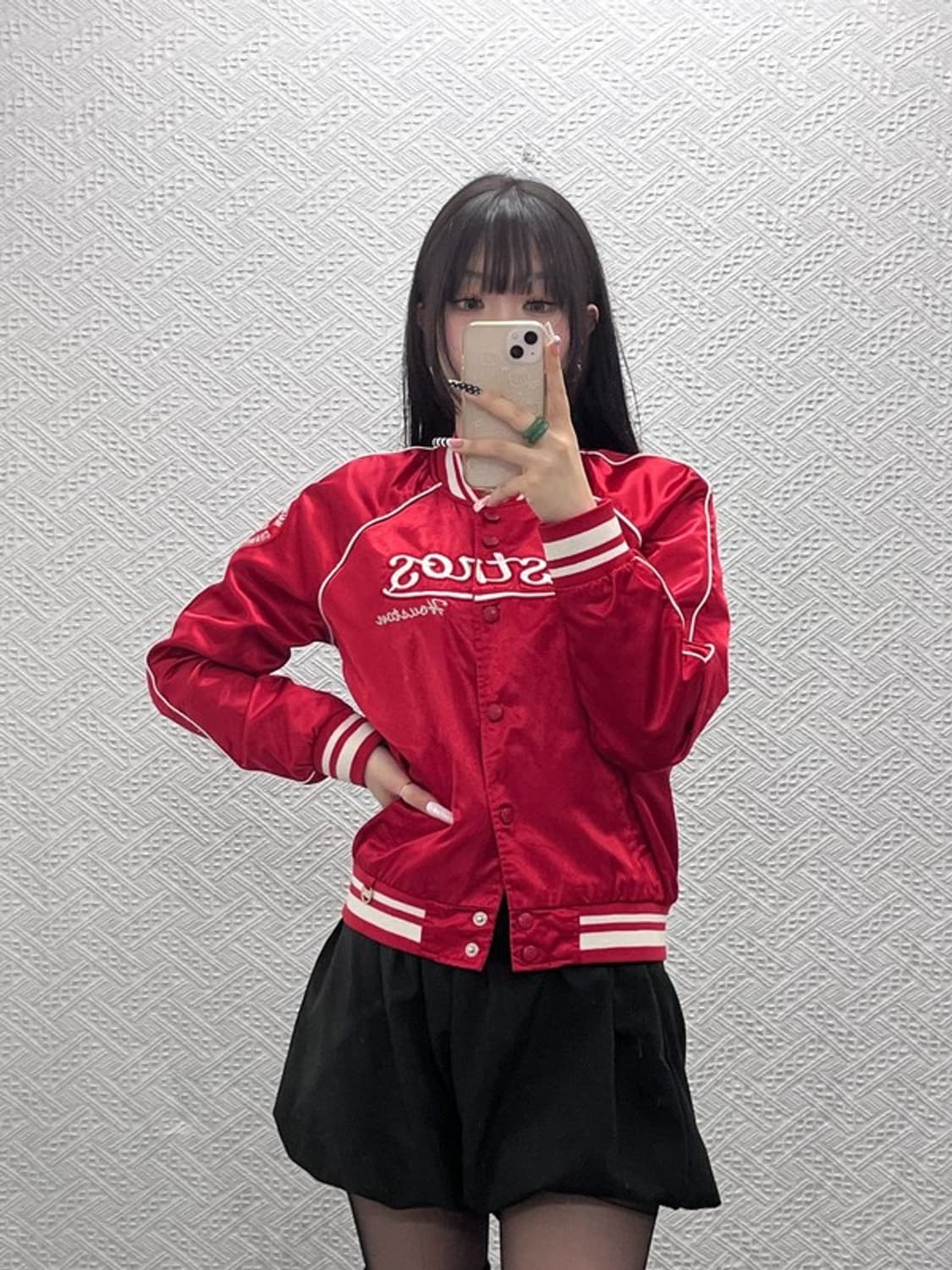 MLB 휴스턴 애스트로스 레트로 펑크 새틴 바시티자켓 95 C10694 상품이미지2