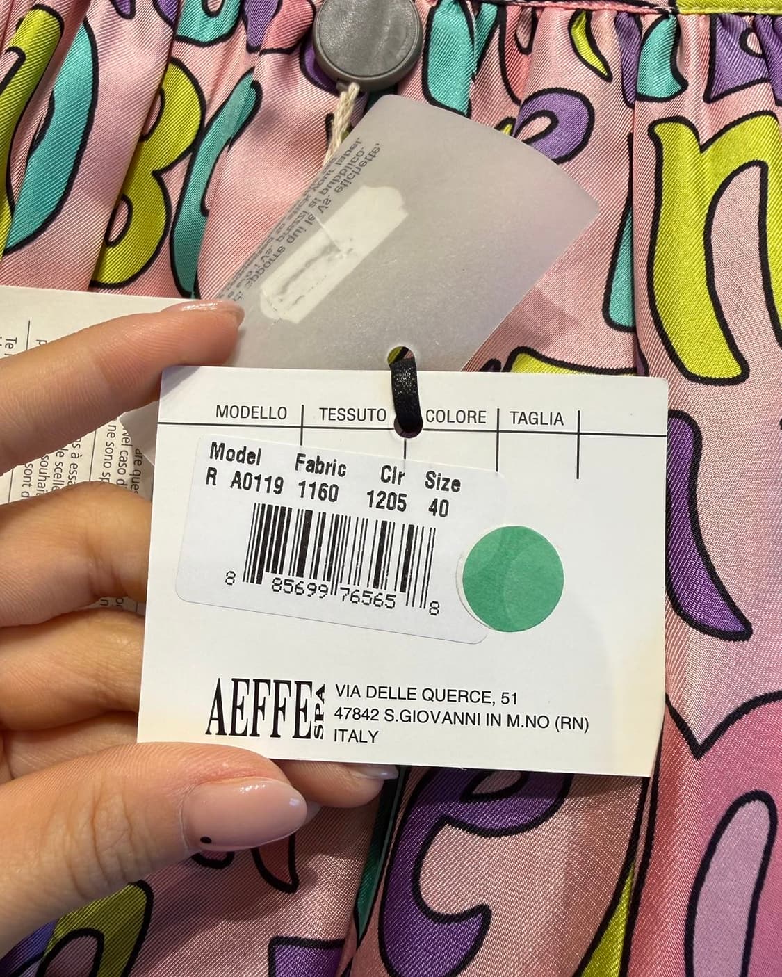 모스키노 부티크 핑크 로고 패턴 실크 핀턱 스커트 상품이미지10