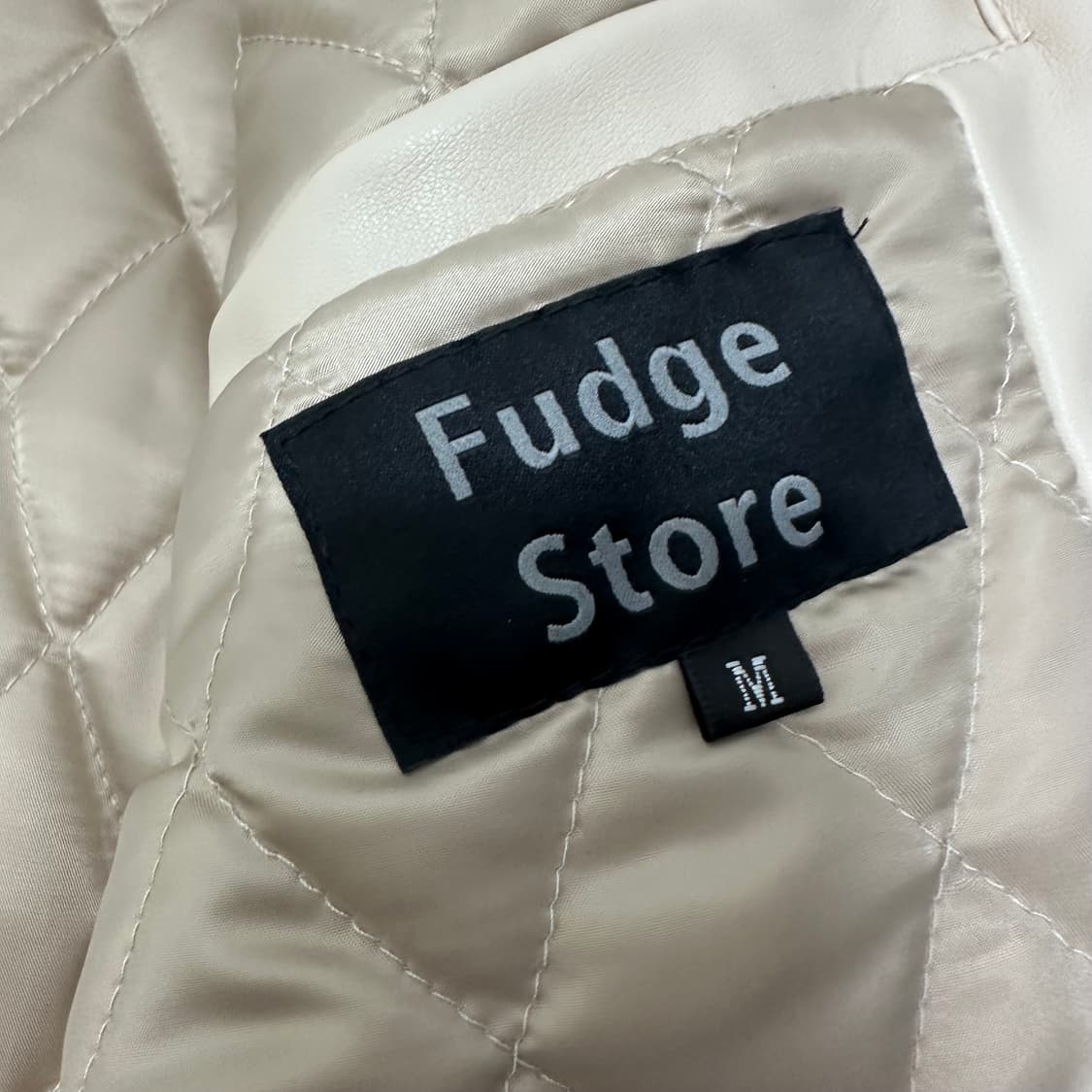 [새상품] 라퍼지스토어 아이보리 가죽 자켓 M 상품이미지8