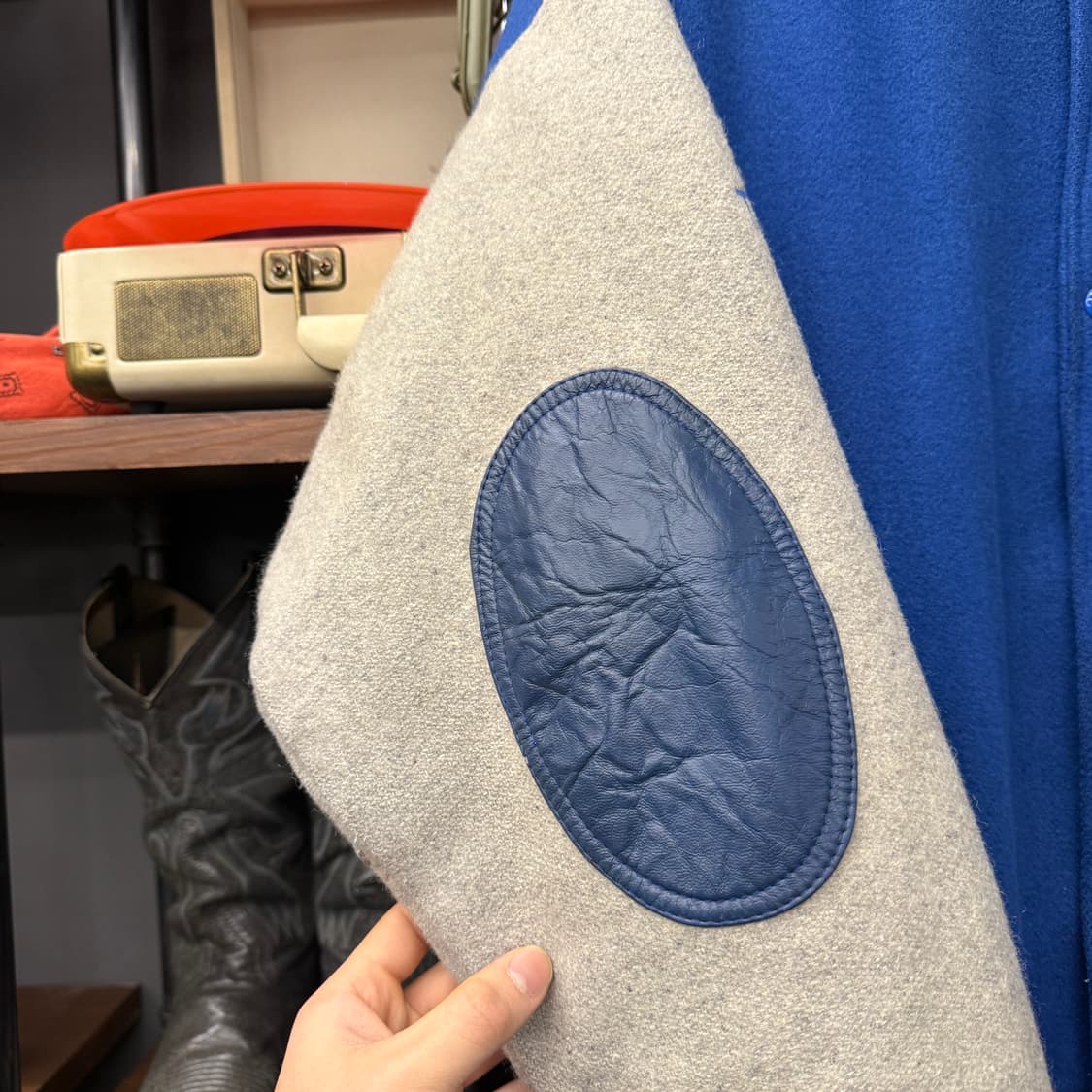 80~90s 캐나다 스포츠웨어 레더 트림 울바시티 자켓 N853   상품이미지7