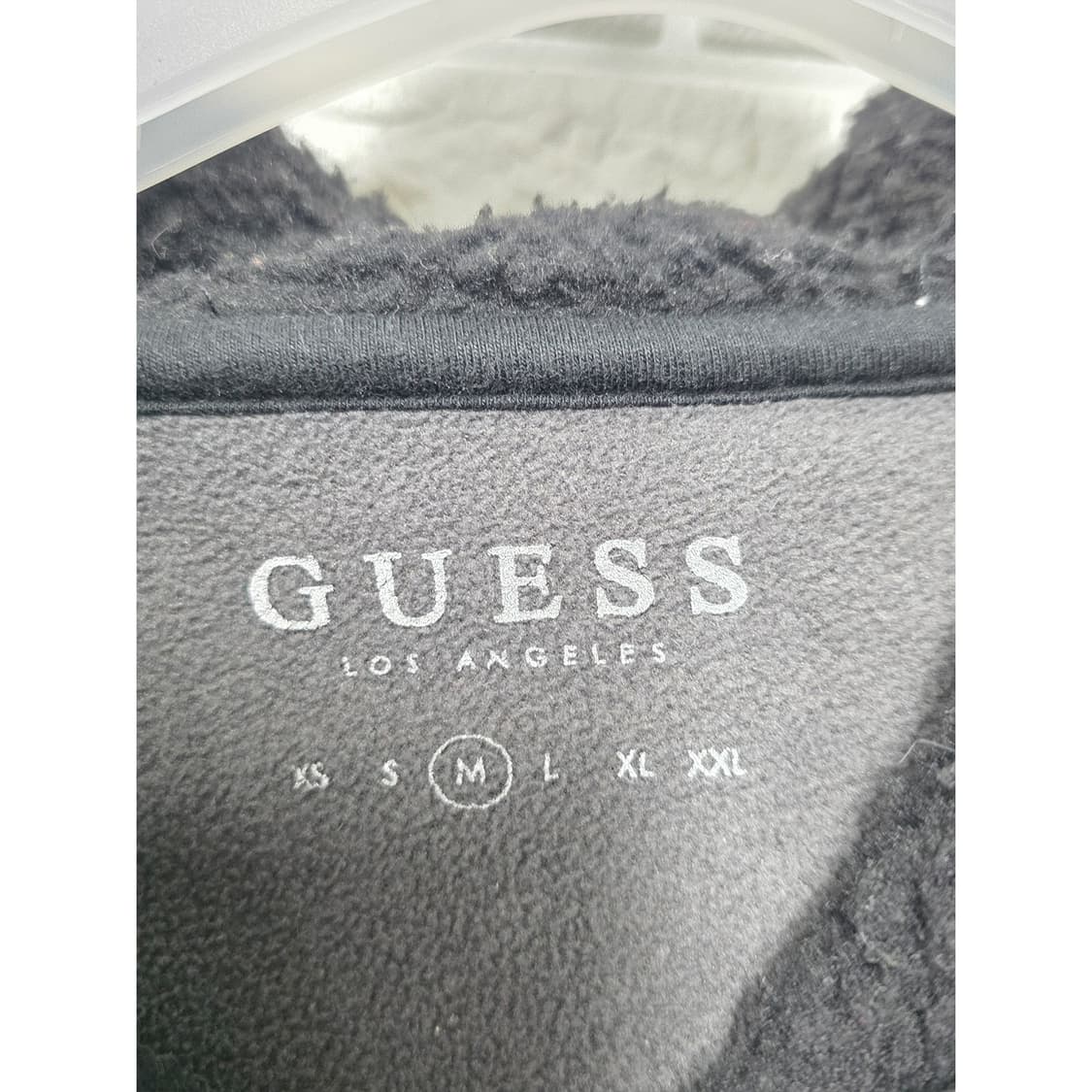 택포) 게스 뽀글이 롱 후드 후리스 M 상품이미지2