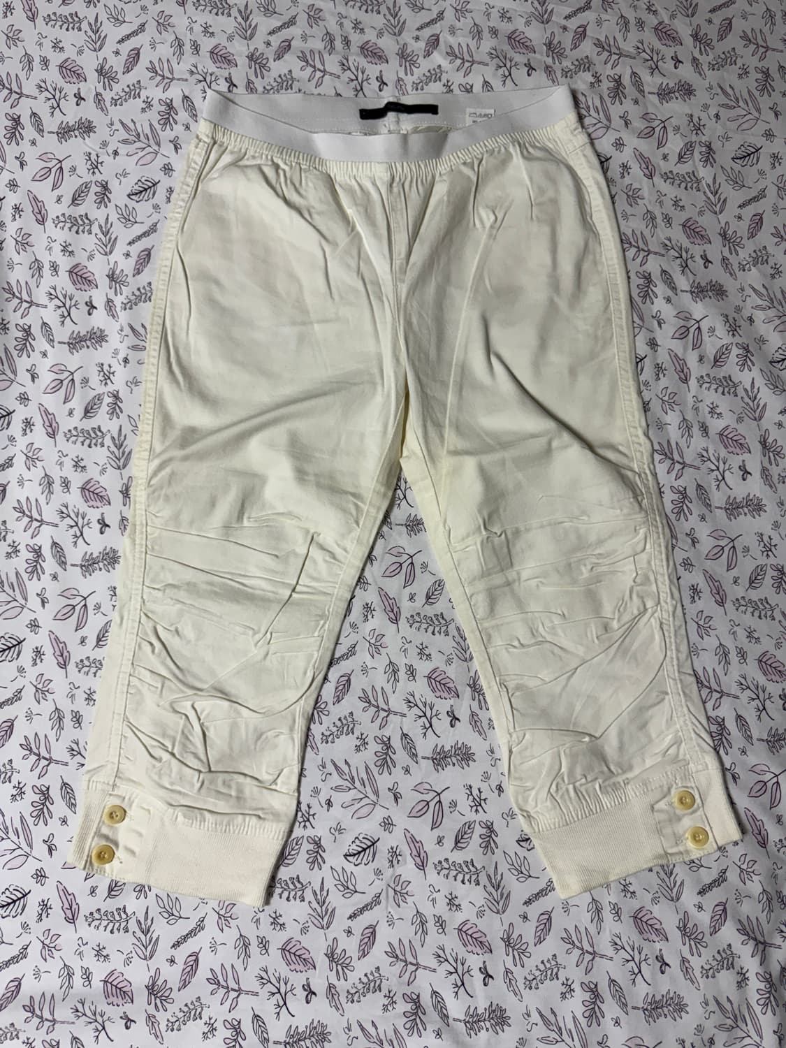 CROPPED WHITE  BUTTON PANTS 상품이미지1