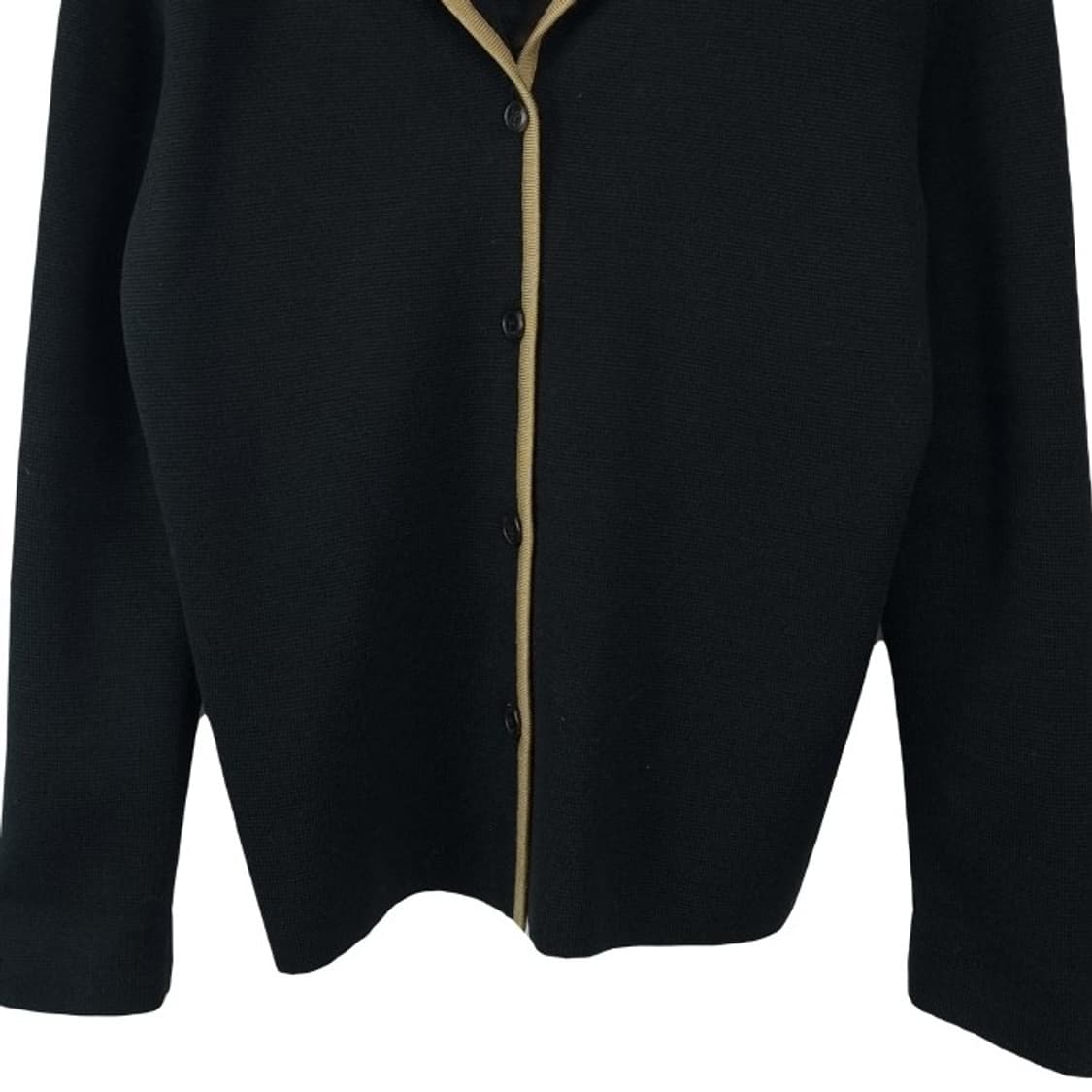 시스템 라펠 니트 가디건 블랙 M18932 상품이미지5