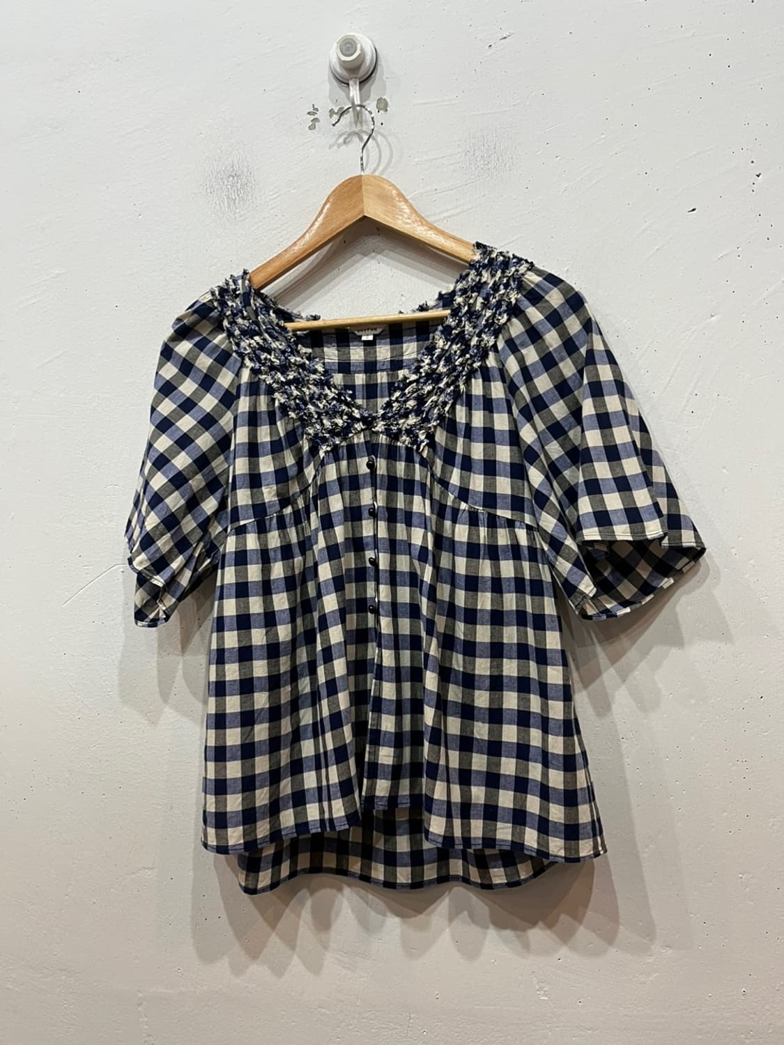 anyFAM JPN 모리 체크 블라우스 상품이미지1