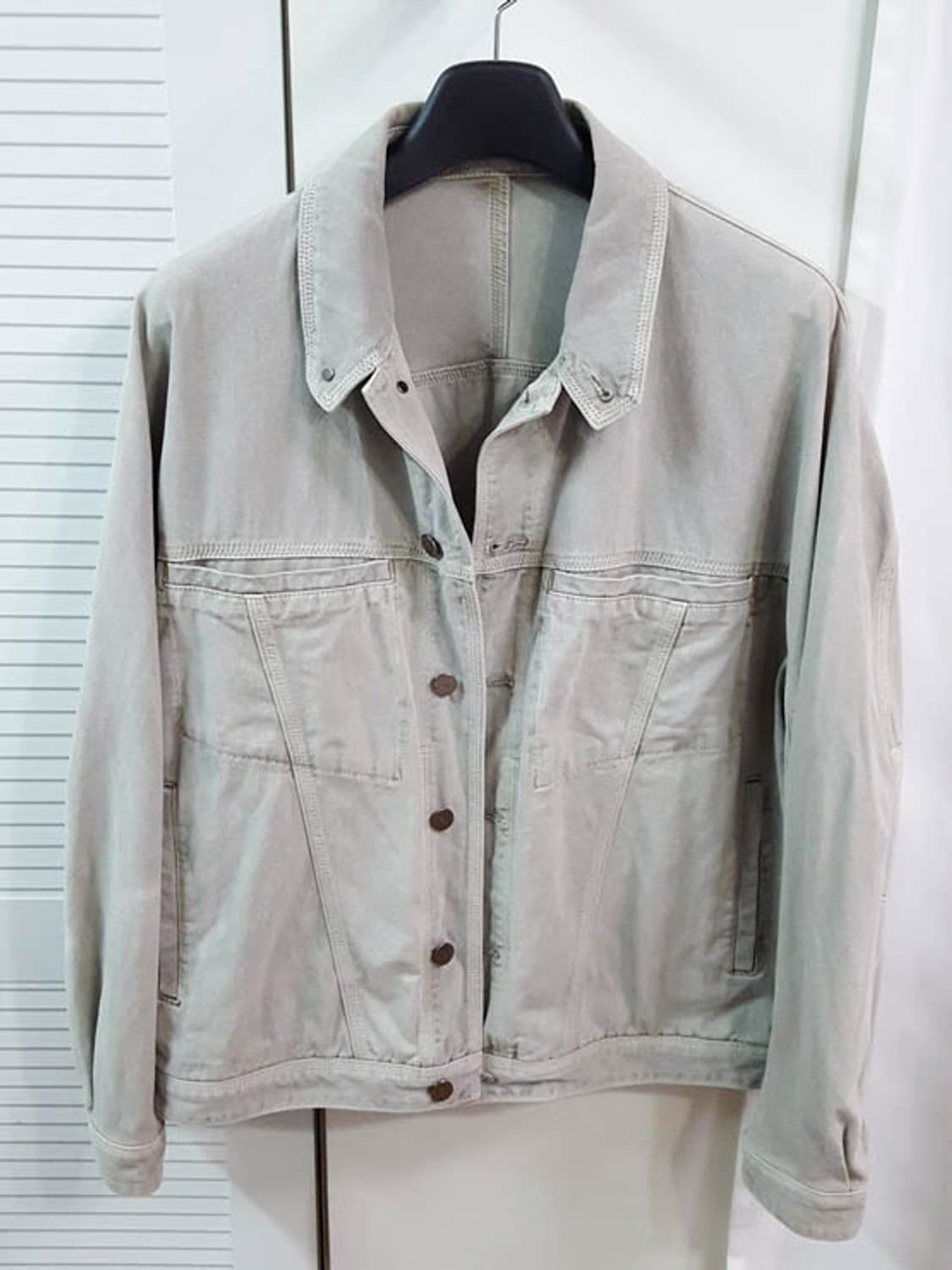 알레그리 오버핏 데님 트러커 청자켓 그레이 50 상품이미지1