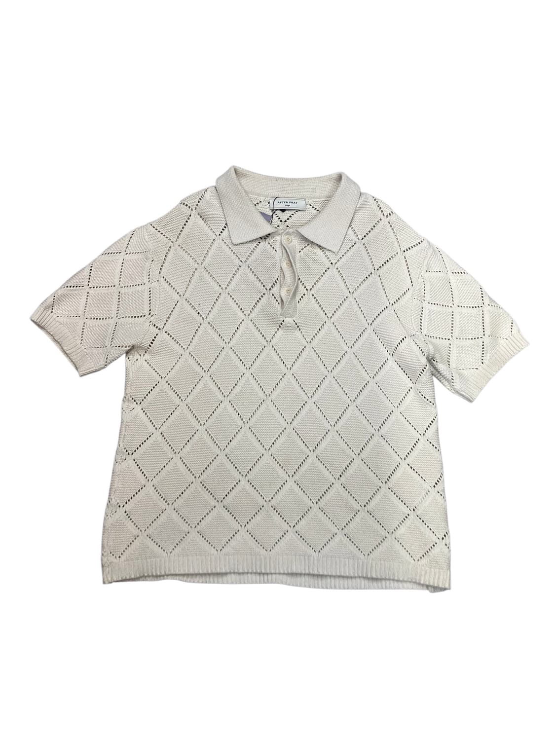 애프터프레이 카라 니트 반팔 L  #csz3088 상품이미지3