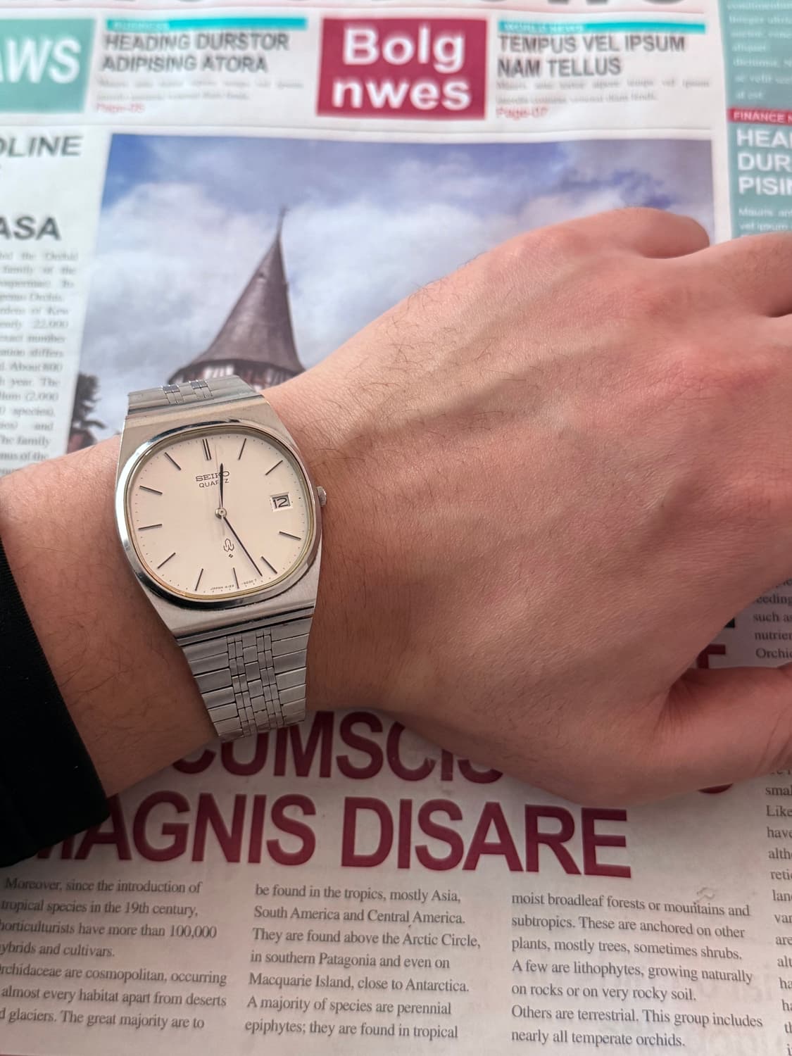 세이코 Seiko 쿼츠 스퀘어 Date 상품이미지4