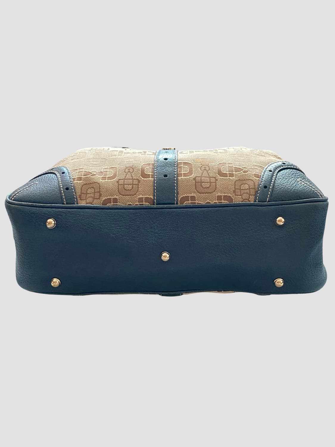 [구찌(Gucci)]블루 모노그램 캔버스 레더 트림 핸드백(정품) 상품이미지6