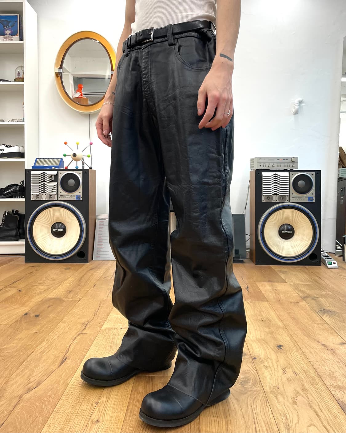 [38] 90s 레더 팬츠 상품이미지3