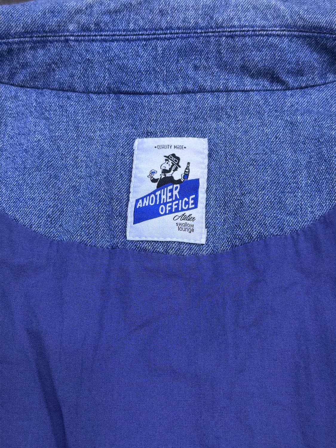 어나더오피스 데님 코트 워싱 청자켓 L 상품이미지8