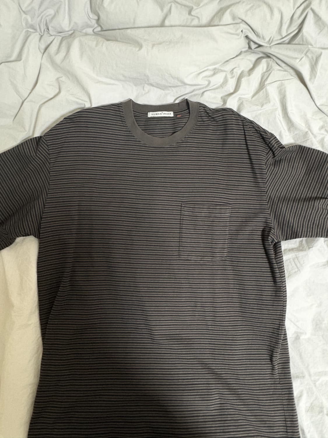 [3] 폴리테루 휴먼인덱스 스트라이프 포켓 반팔 상품이미지2