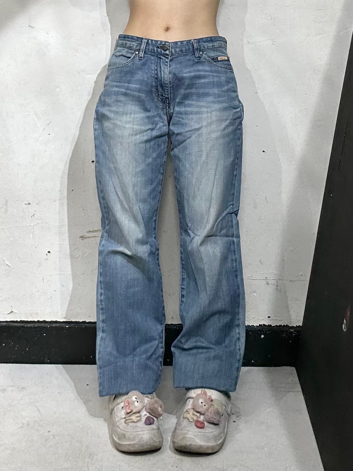 CK 캘빈 클라인 와이드 연청 데님 팬츠 청바지  상품이미지2