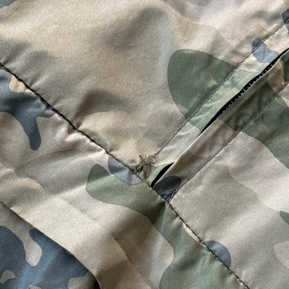 H&M 나일론 카모 후드 아노락 XL 상품이미지7