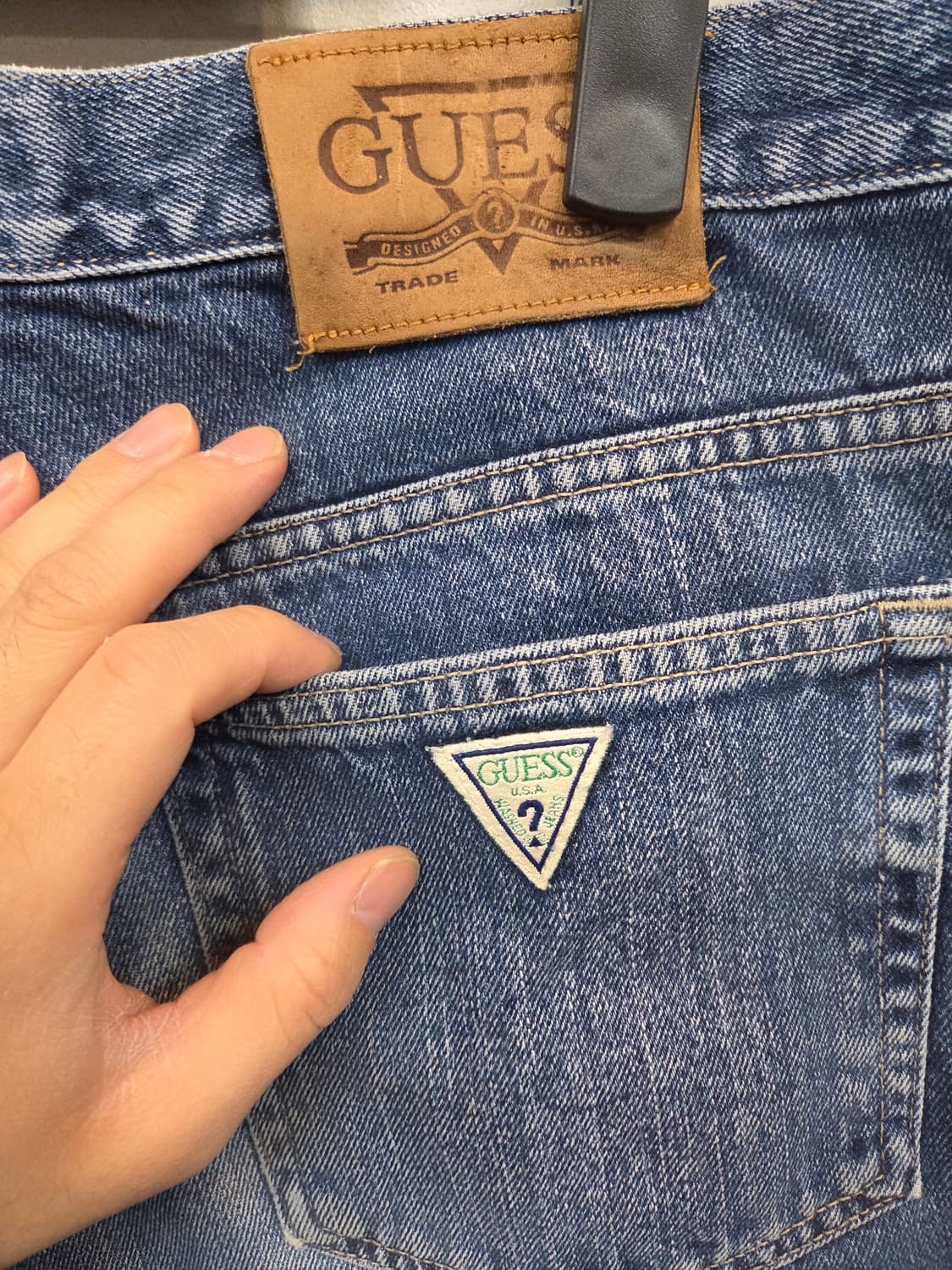 게스 올드스쿨 빈티지 usa 테이퍼드 데님팬츠 36 상품이미지3