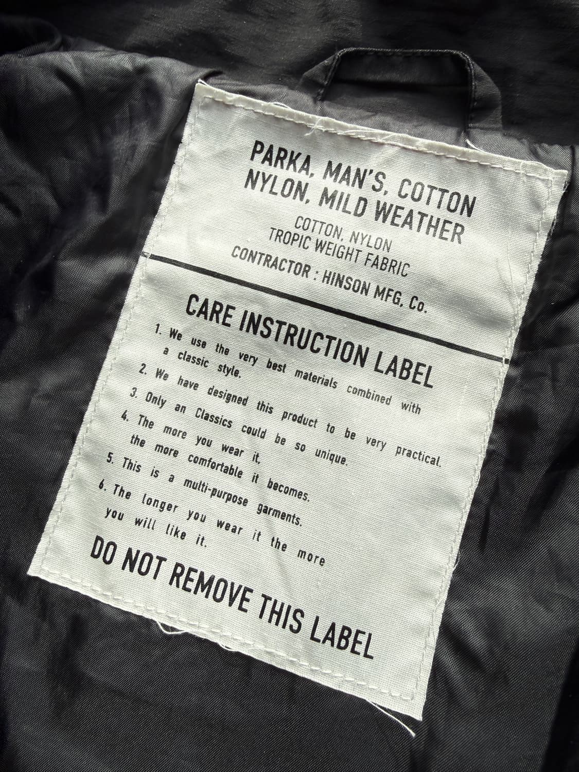 힌슨 밀리터리 나일론 파카 L(2XL) 상품이미지6